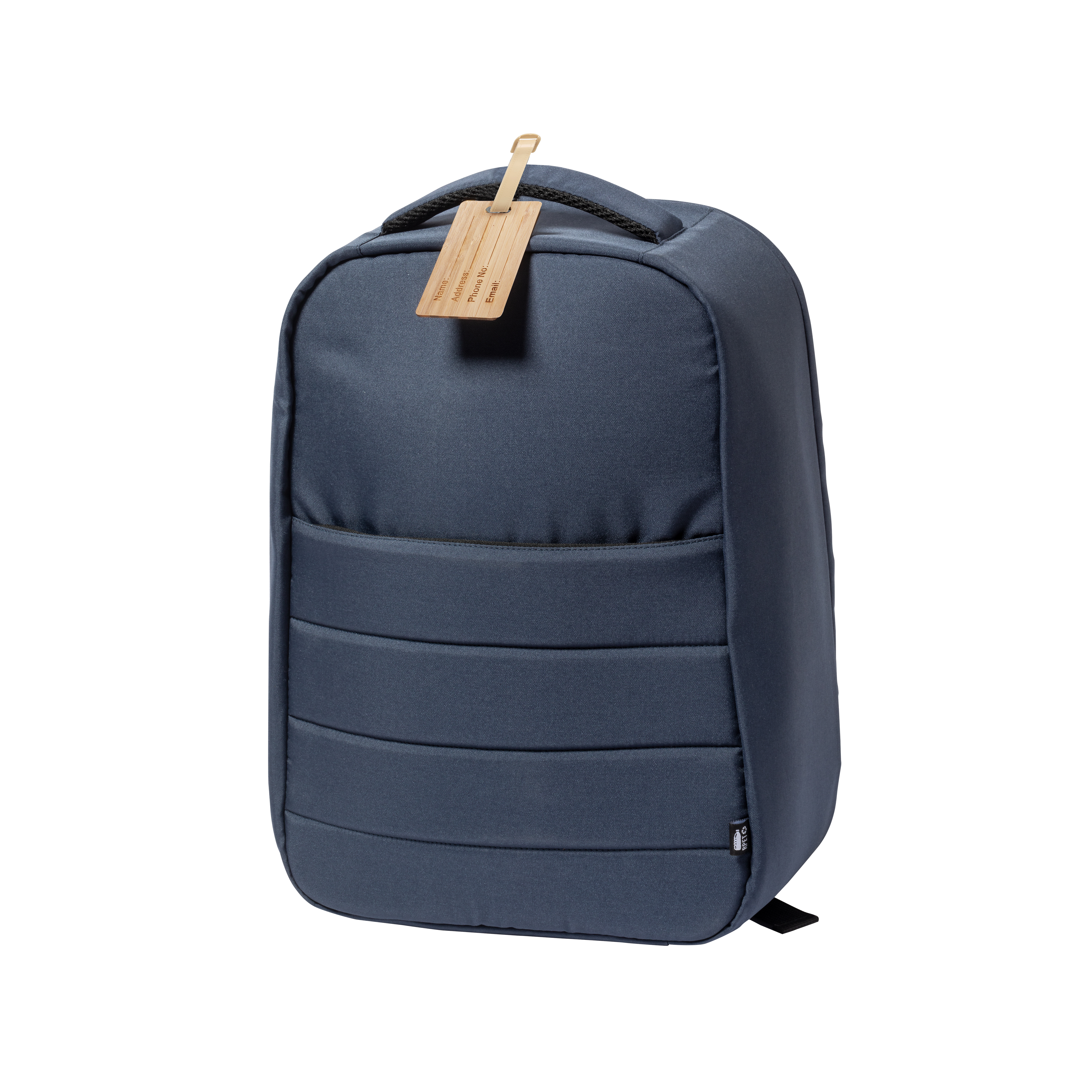 Identificador de maletas personalizado Elwes línea nature de bambú con hebilla