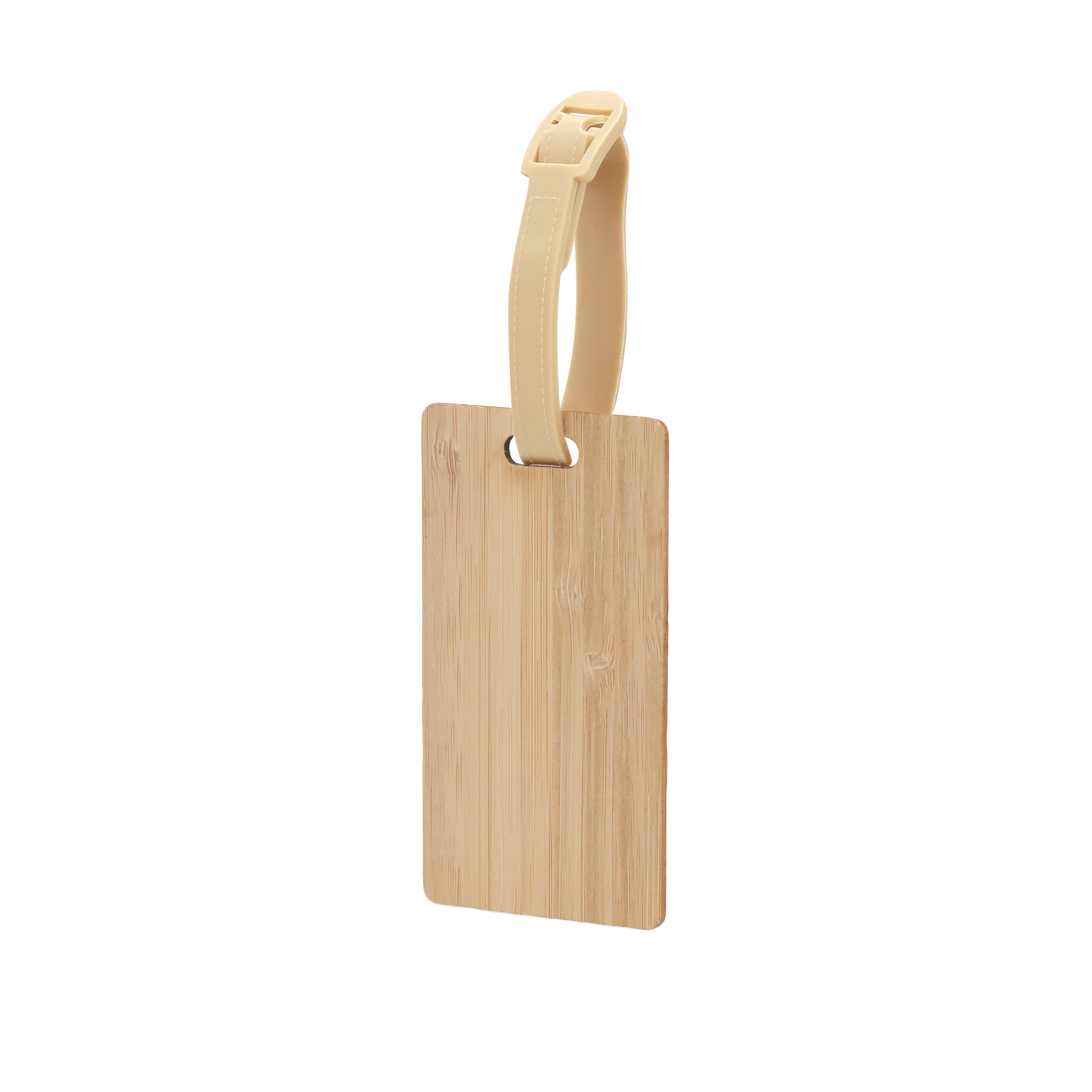 Identificador de maletas personalizado Elwes línea nature de bambú con hebilla - Viaje - Regalo Promocional Personalizado - imagen 3