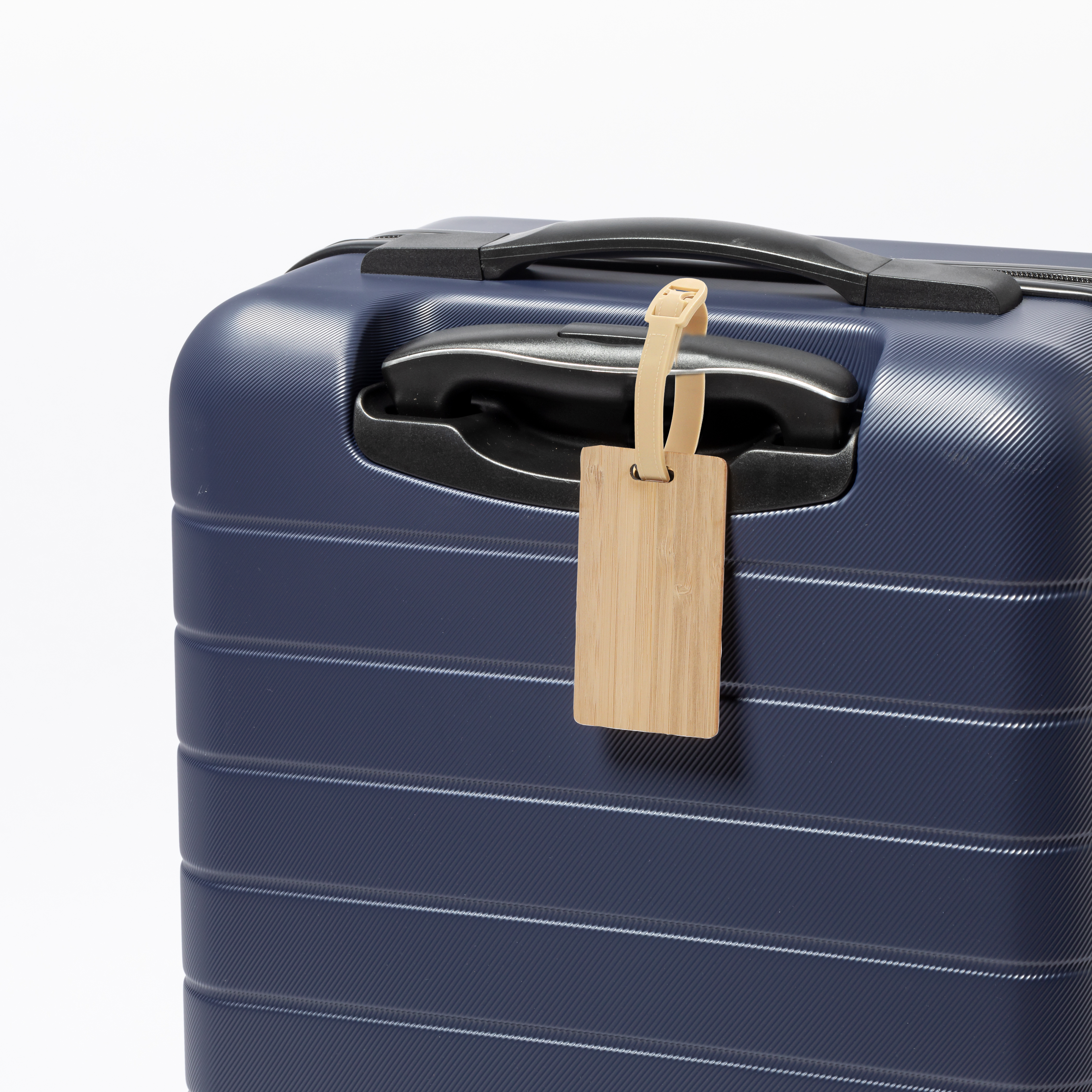 Identificador de maletas personalizado Elwes línea nature de bambú con hebilla - Viaje - Regalo Promocional Personalizado - imagen 5