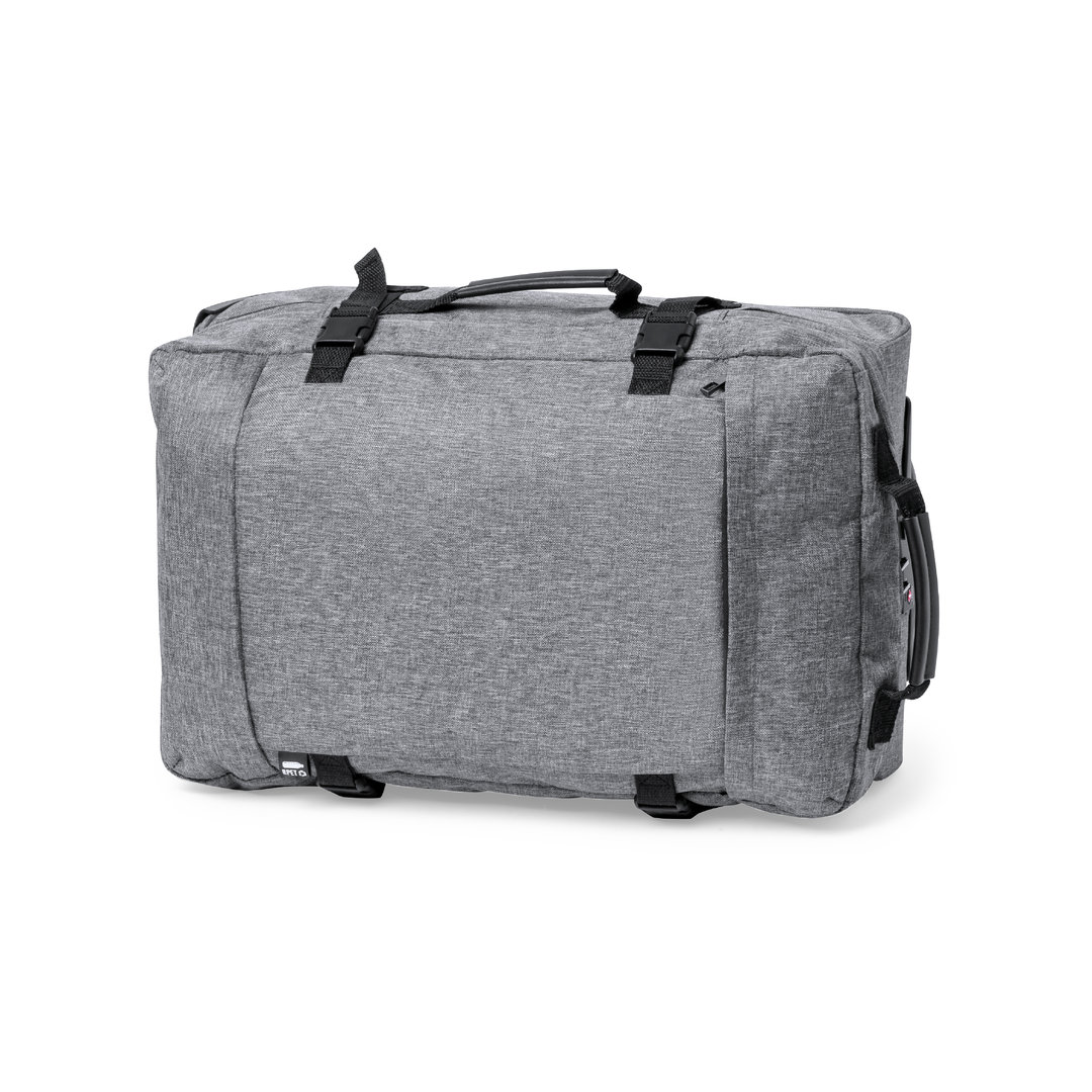 Trolley personalizado Yacman de RPET 300D con cintas ajustables y TSA