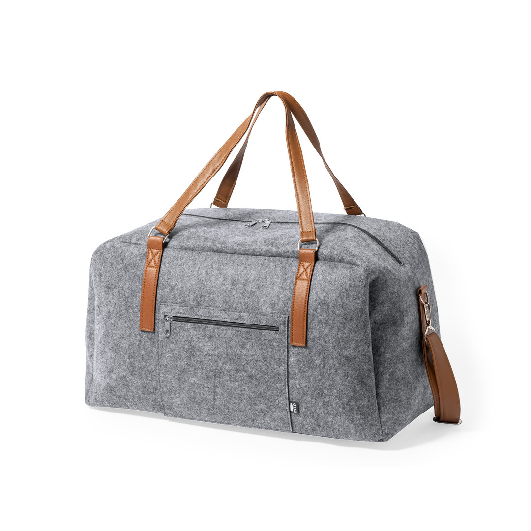 Bolso personalizado Denver de fieltro RPET con asas de polipiel - Viaje - Regalo Promocional Personalizado - vista alternativa