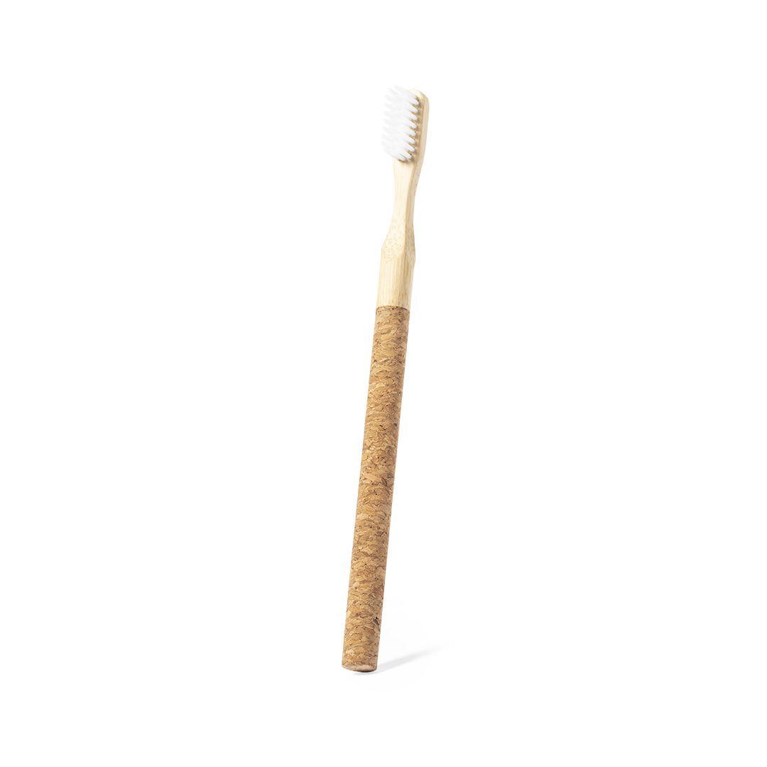 Cepillo de dientes personalizado Piglet de corcho natural con bambú - Hogar - Regalo Promocional Personalizado