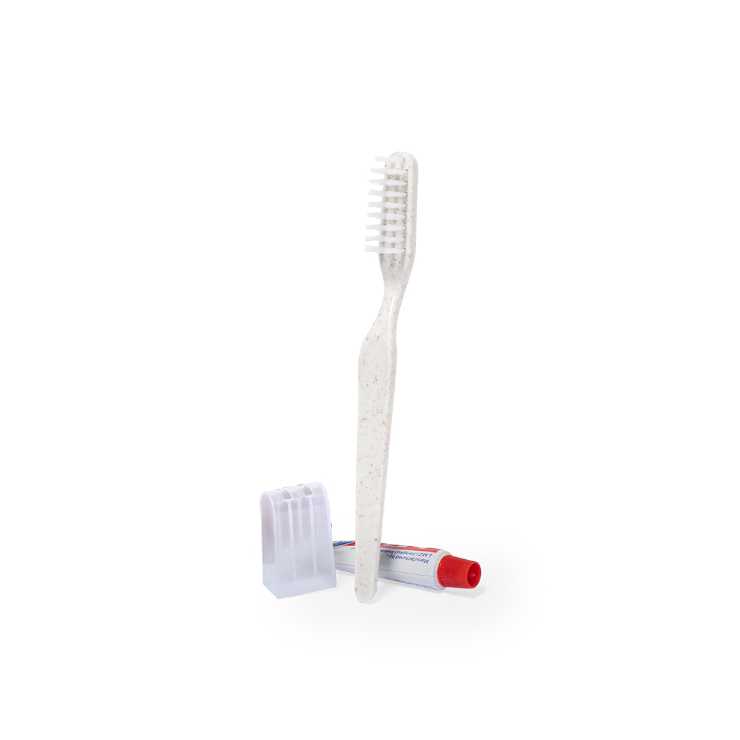 Set dental personalizado Kit cepillo caña de trigo con pasta