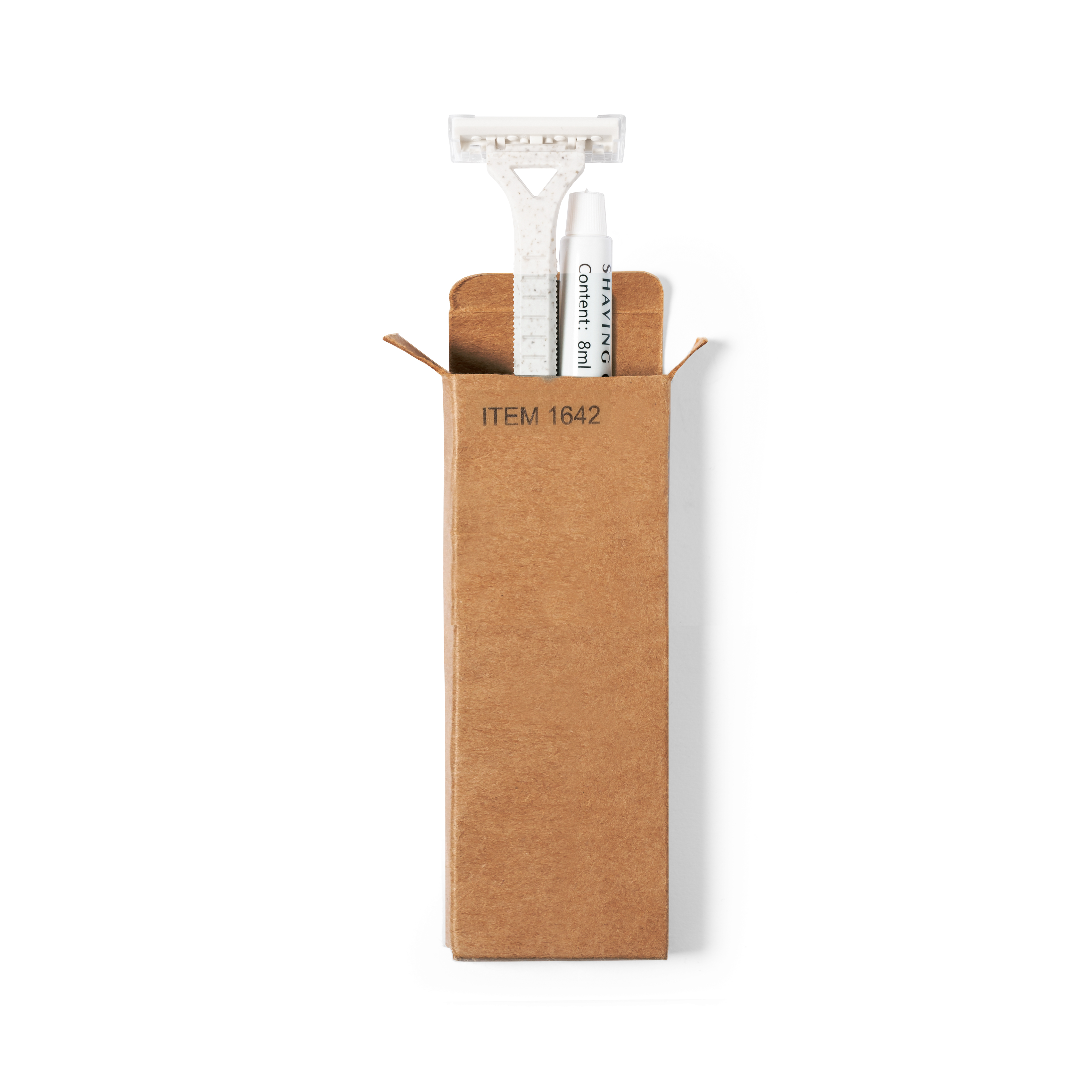 Set de afeitado personalizado Shaving Kit con cuchilla de caña de trigo - Tazas y botellas - Regalo Promocional Personalizado - vista alternativa