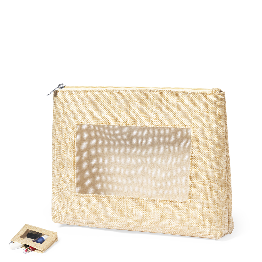 Neceser personalizado Flumit nature con ventana EVA transparente - Neceseres personalizados - Regalo Promocional Personalizado