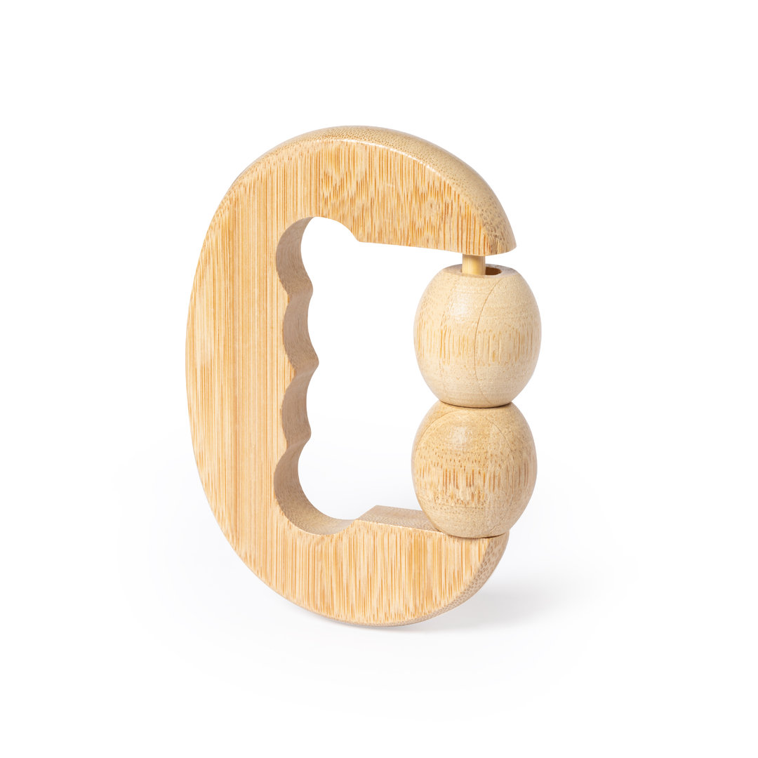 Masajeador personalizado Wendy de bambú con bolitas ergonómico