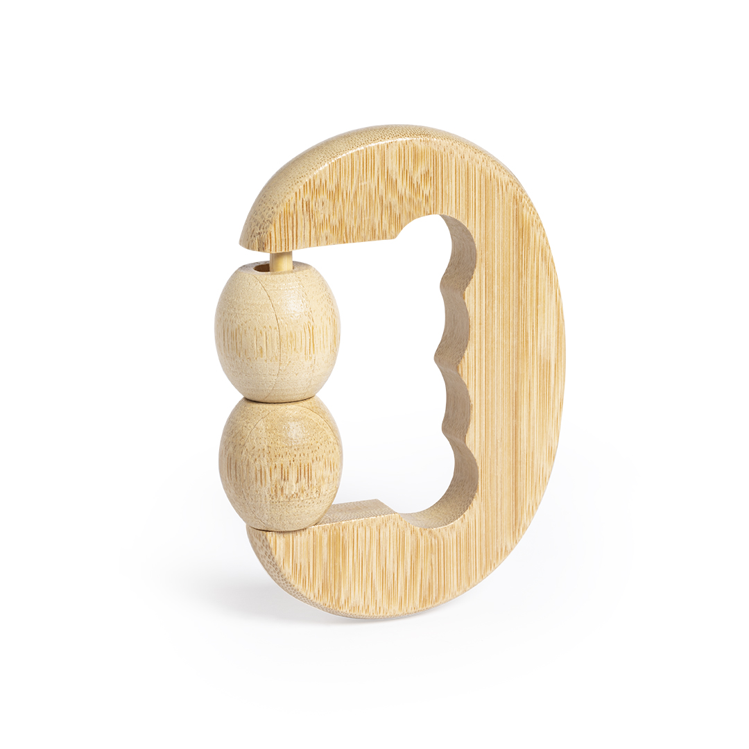 Masajeador personalizado Wendy de bambú con bolitas ergonómico - Otros cuidado personal - Regalo Promocional Personalizado