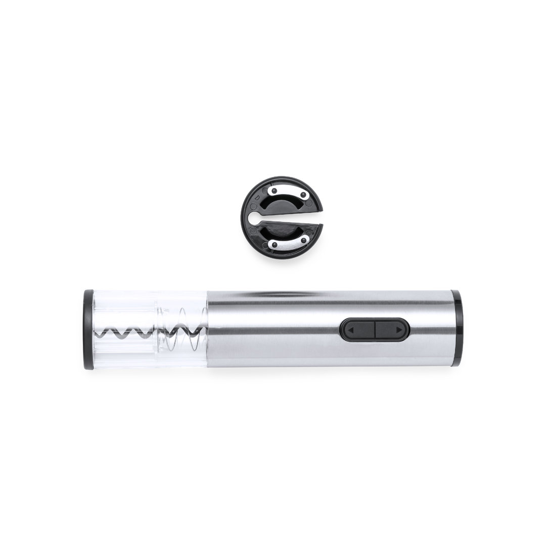 Sacacorchos eléctrico personalizado Deyong de acero inox y ABS con cortacápsulas