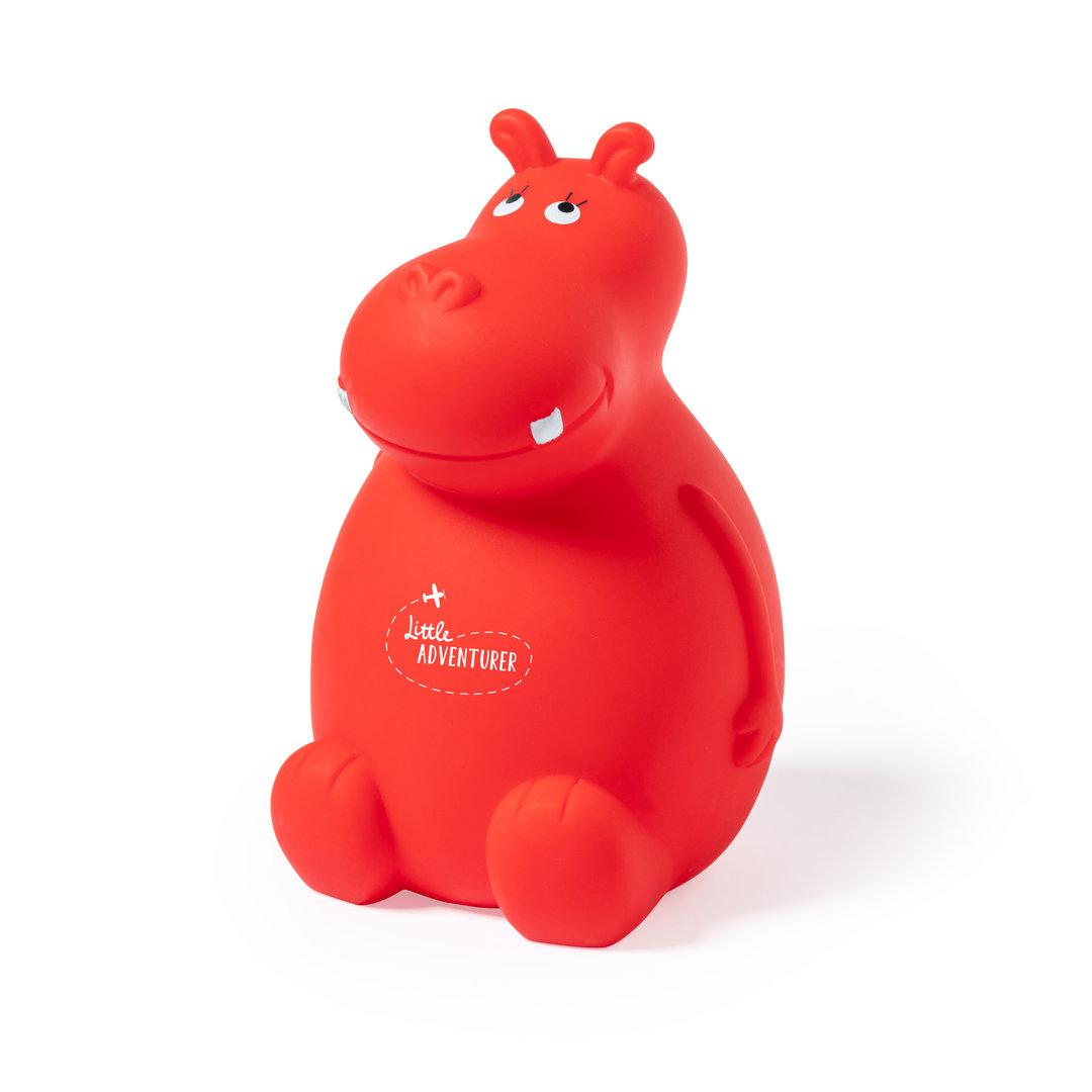 Hucha personalizada Hippo hipopótamo de PVC resistente para niños
