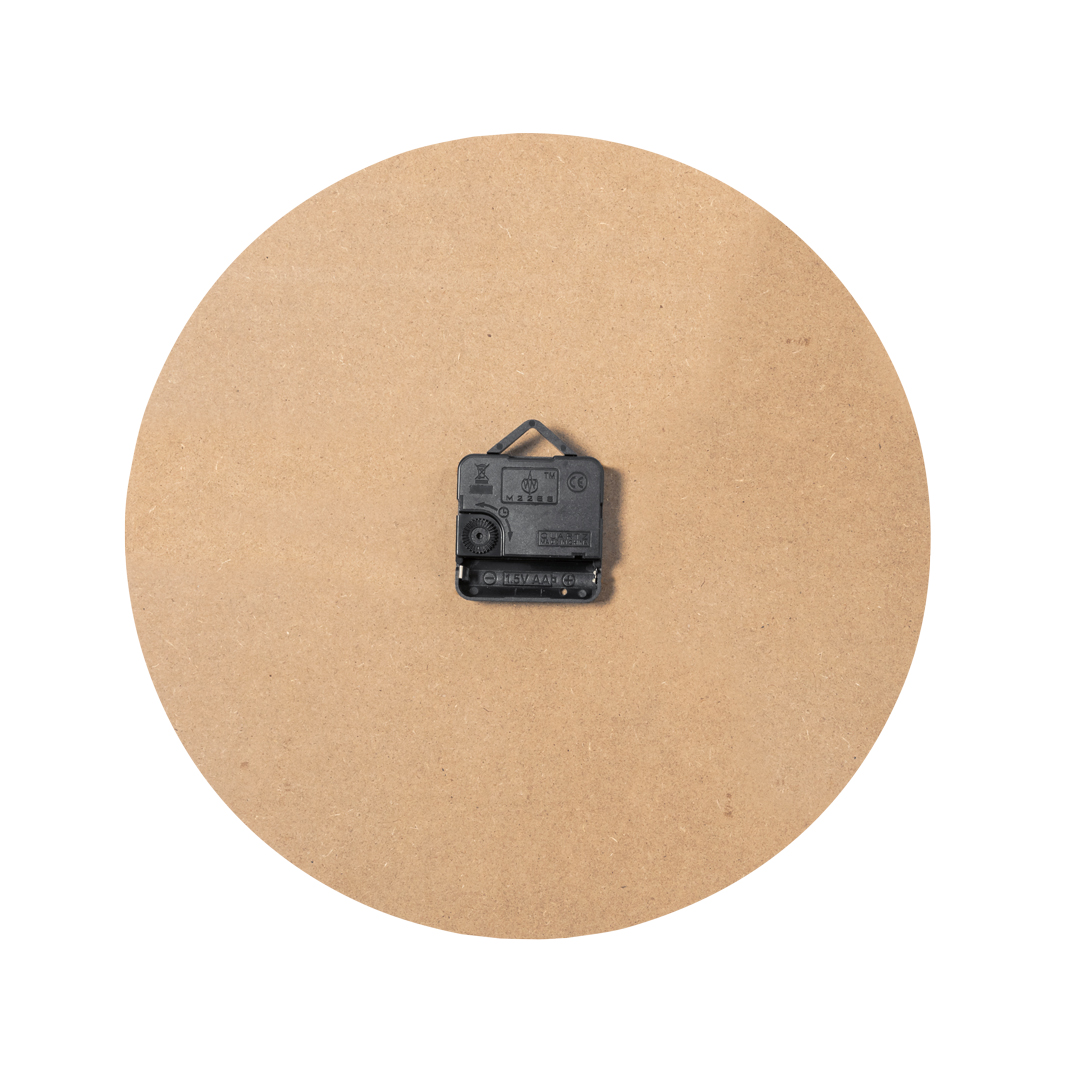 Reloj de parede personalizado Yustry de madera MDF con dial natural