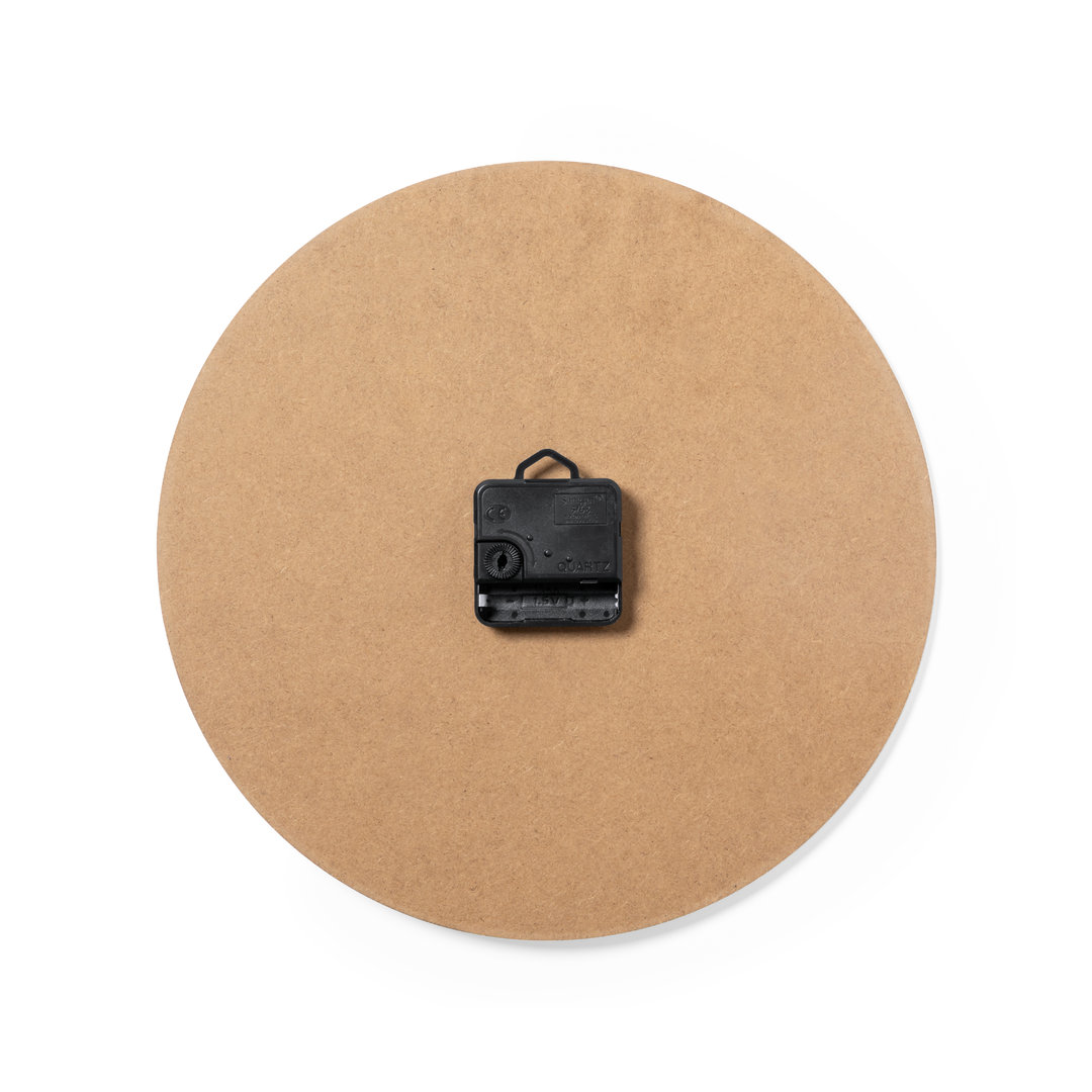 Reloj de pared personalizado Kajim de madera MDF con dial blanco