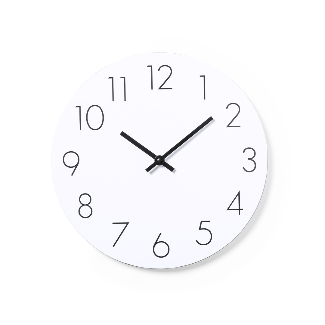 Reloj de pared personalizado Kajim de madera MDF con dial blanco - Tecnología - Regalo Promocional Personalizado