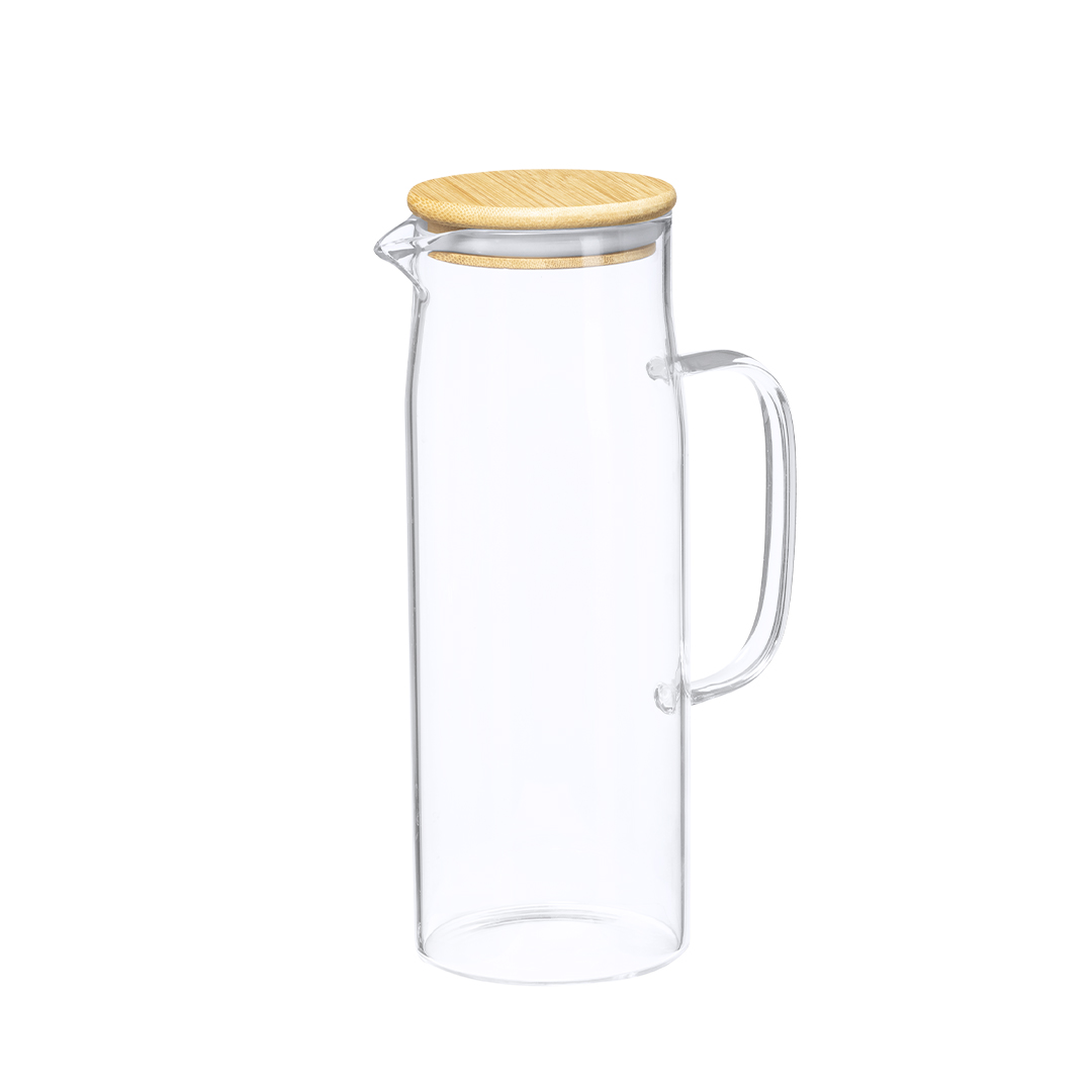 Jarra personalizada Dibrix de cristal borosilicato con tapón bambú 1,25L - Otros accesorios cocina - Regalo Promocional Personalizado