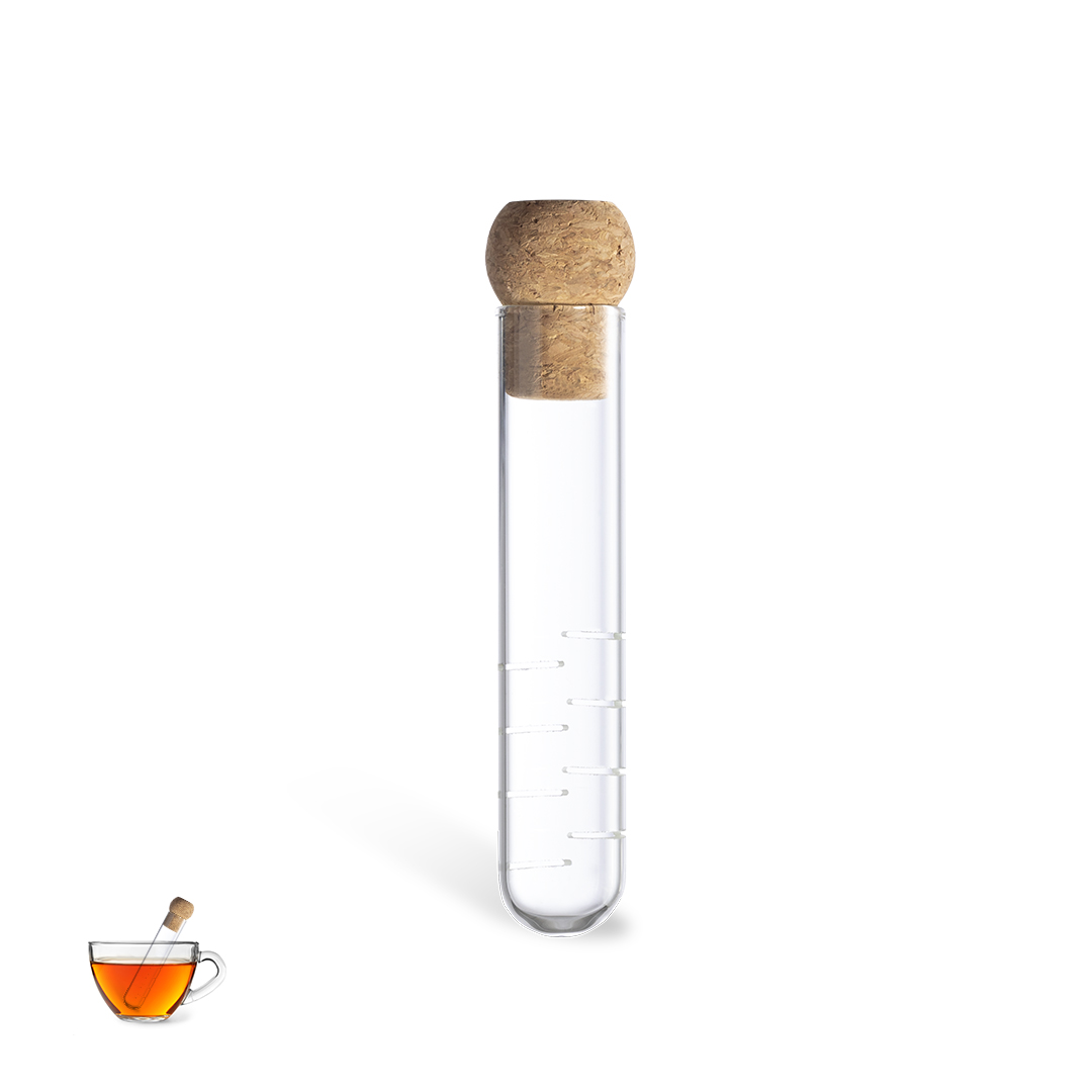 Infusor personalizado Hanay de cristal con tapón de corcho natural - Otros accesorios cocina - Regalo Promocional Personalizado