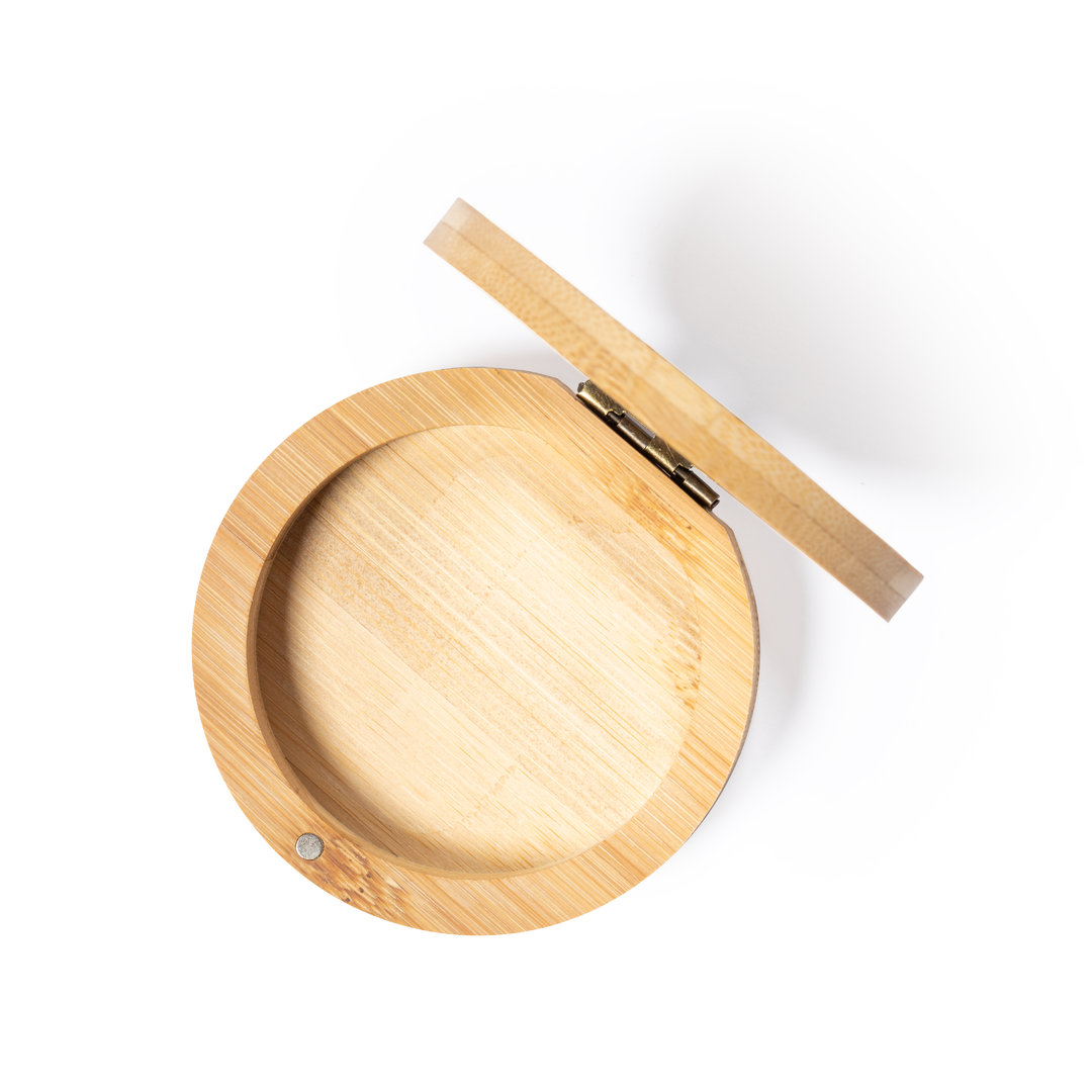 Joyero personalizado Gonzalex línea nature de bambú con espejo interior - Hogar - Regalo Promocional Personalizado - vista alternativa