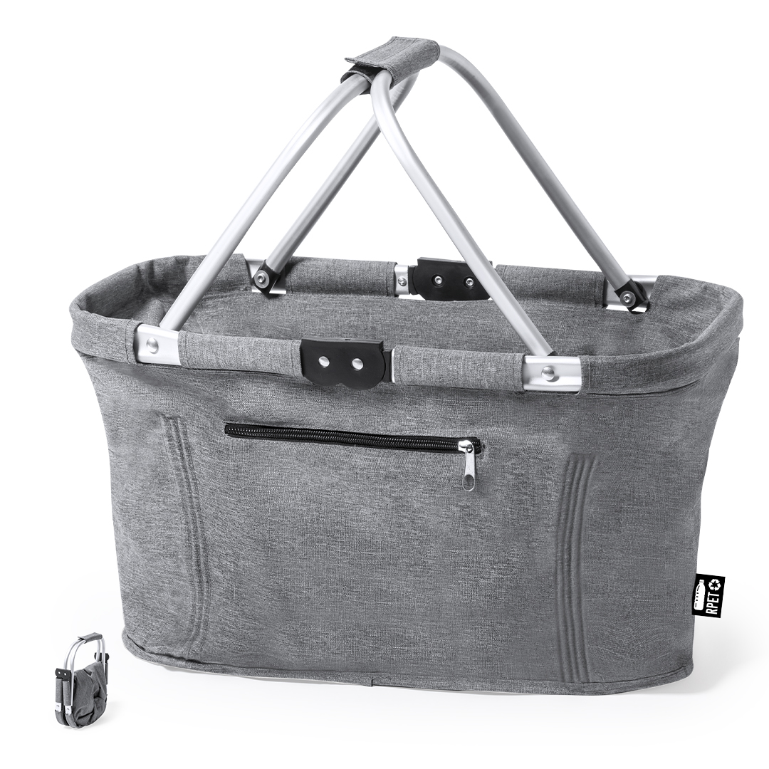 Cesta personalizada Dorothy plegable de RPET 600D con estructura aluminio - Verano - Regalo Promocional Personalizado