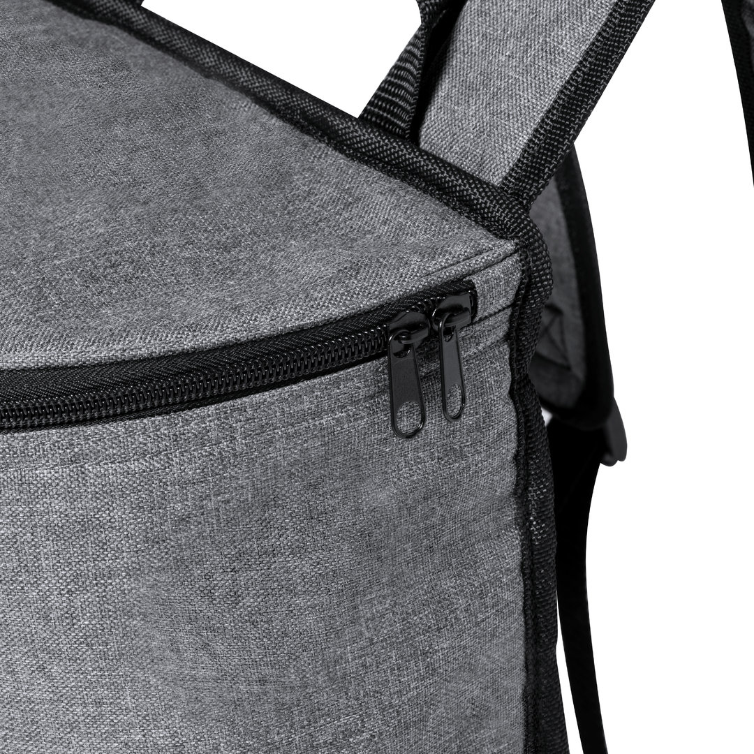 Mochila nevera personalizada Yamir de RPET 600D con acabado gris - Verano - Regalo Promocional Personalizado - vista alternativa