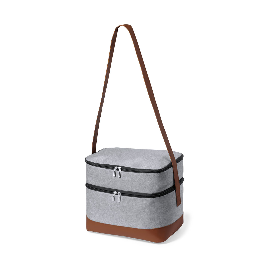 Nevera personalizada Chandak de RPET gris con polipiel - Verano - Regalo Promocional Personalizado - imagen 4