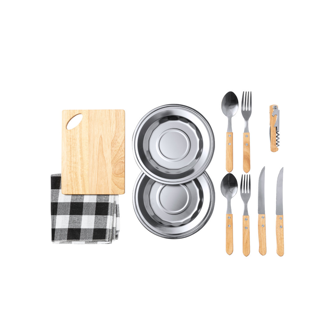 Set de picnic personalizado Scotty para 2 servicios en algodón natural - Verano - Regalo Promocional Personalizado - imagen 2
