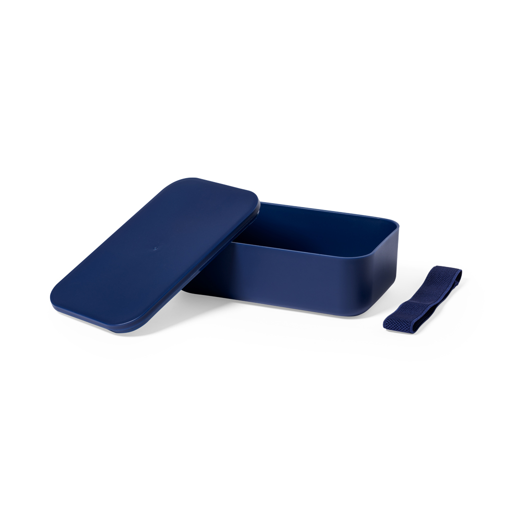 Fiambrera personalizada Sandix de PP de 1L con cinta elástica