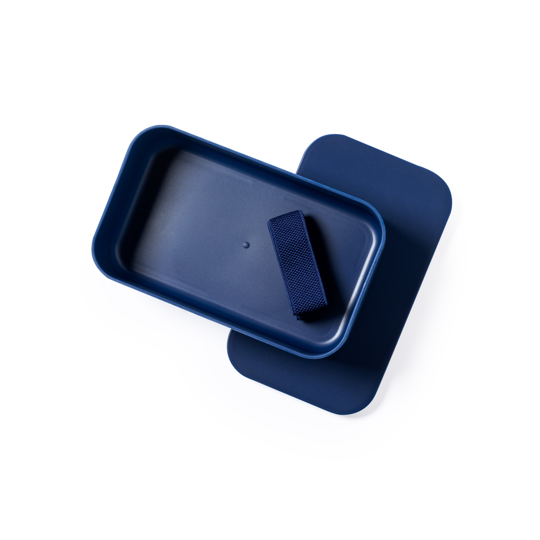 Fiambrera personalizada Sandix de PP de 1L con cinta elástica - Viaje - Regalo Promocional Personalizado - vista alternativa