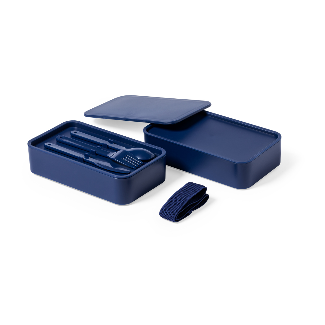 Fiambrera personalizada Vilma de PP de 1,4L con separadores - Viaje - Regalo Promocional Personalizado - vista alternativa