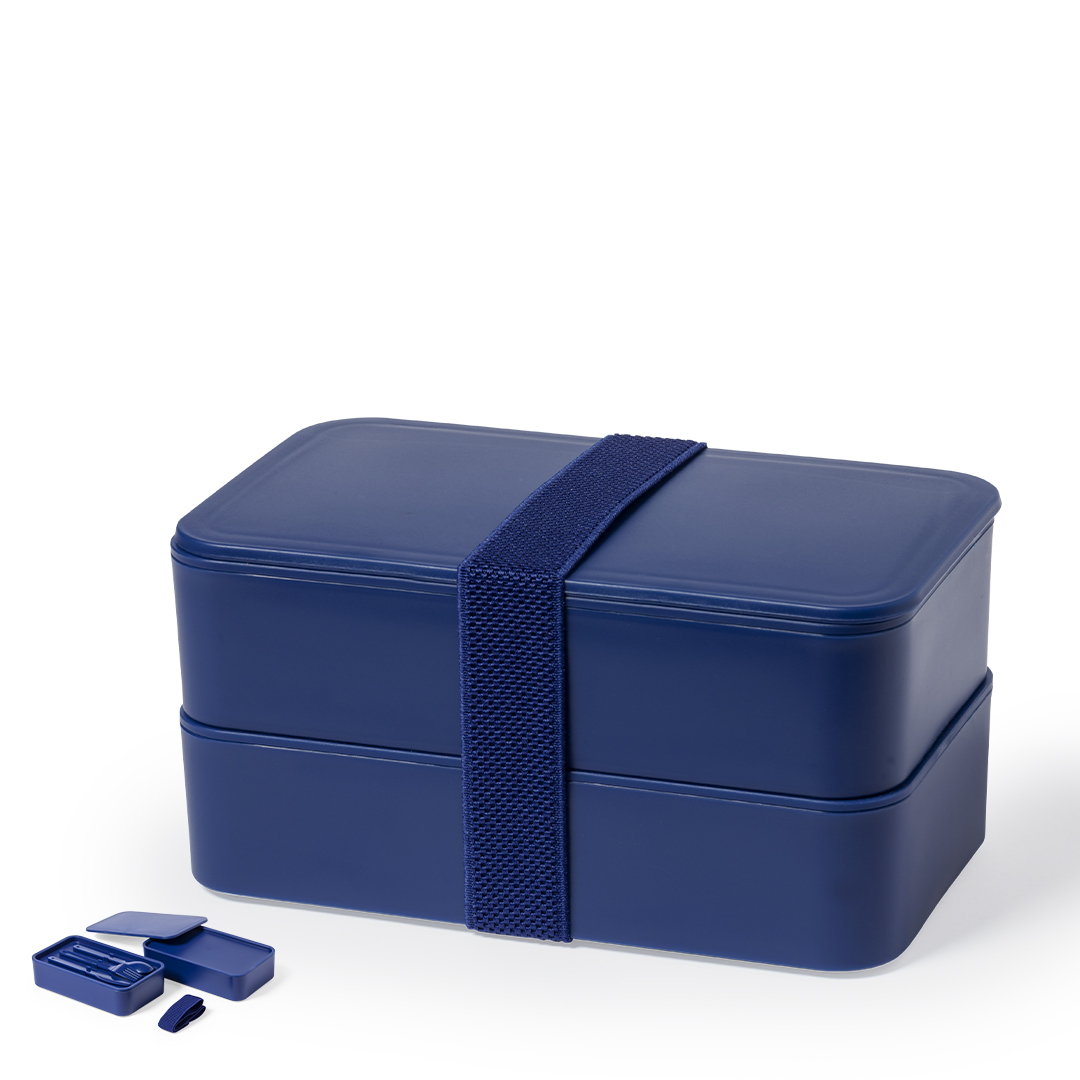 Fiambrera personalizada Vilma de PP de 1,4L con separadores - Viaje - Regalo Promocional Personalizado