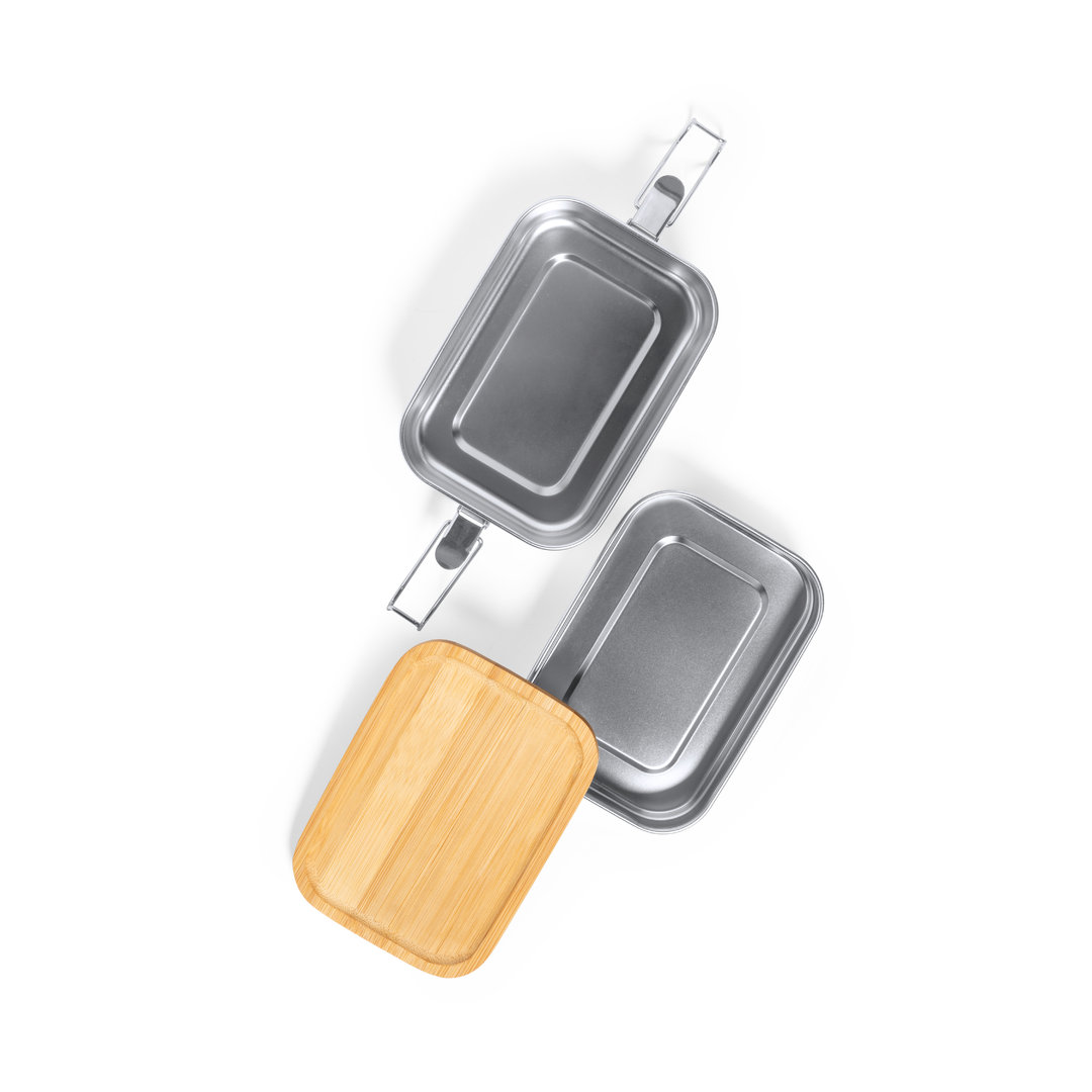 Fiambrera personalizada Vickers de acero inox reciclado de 940ml - Viaje - Regalo Promocional Personalizado - vista alternativa
