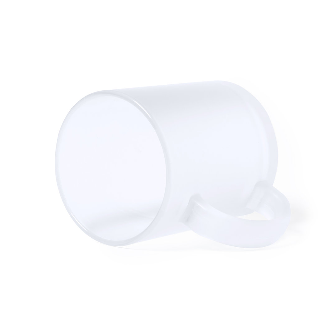 Taza sublimación personalizada Amira de cristal de 350ml translúcida