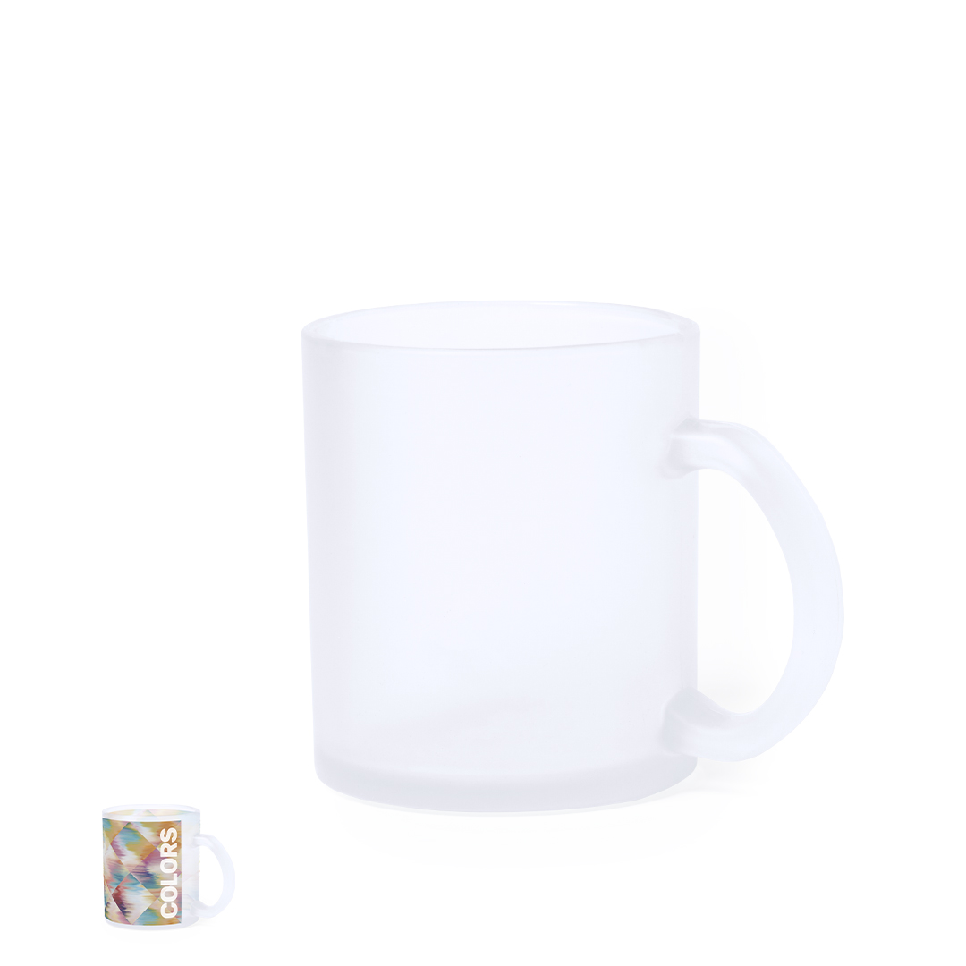 Taza sublimación personalizada Amira de cristal de 350ml translúcida - Tazas y vasos personalizados - Regalo Promocional Personalizado