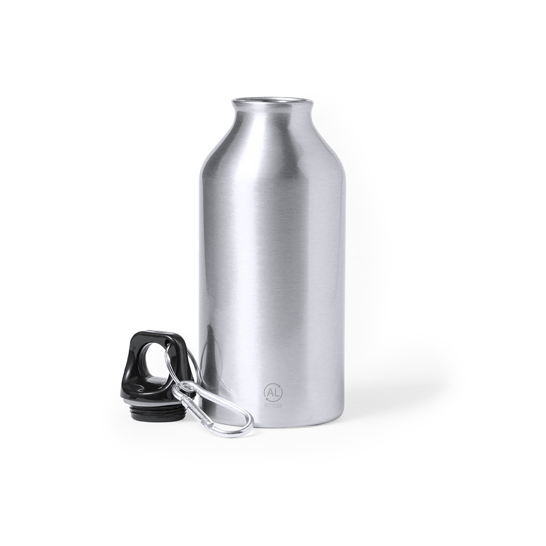 Bidón personalizado Seirex 400ml aluminio reciclado mosquetón