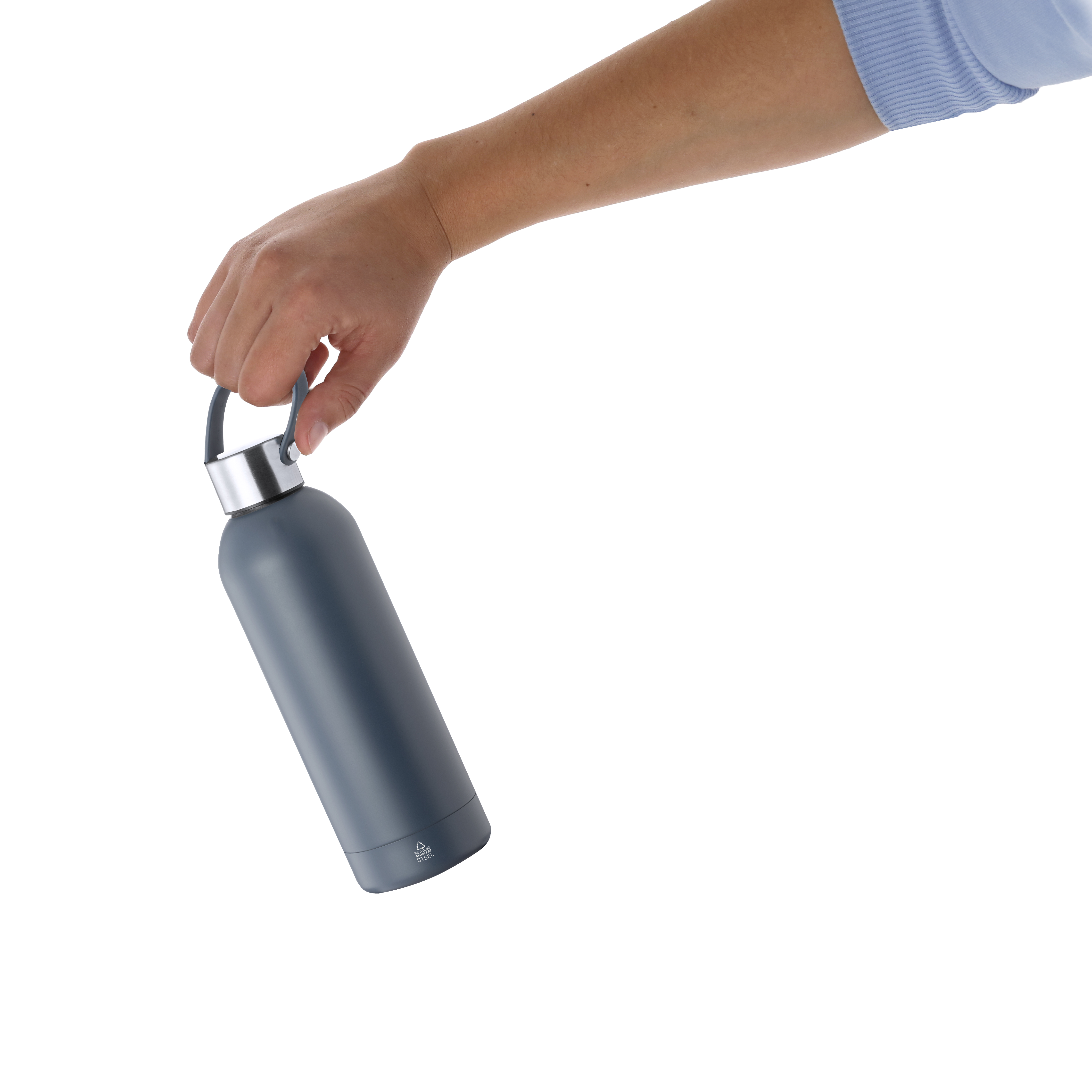 Bidón personalizado Térmico Breidy de 500ml en acero reciclado con acabado satinado - Termos personalizados - Regalo Promocional Personalizado - imagen 4
