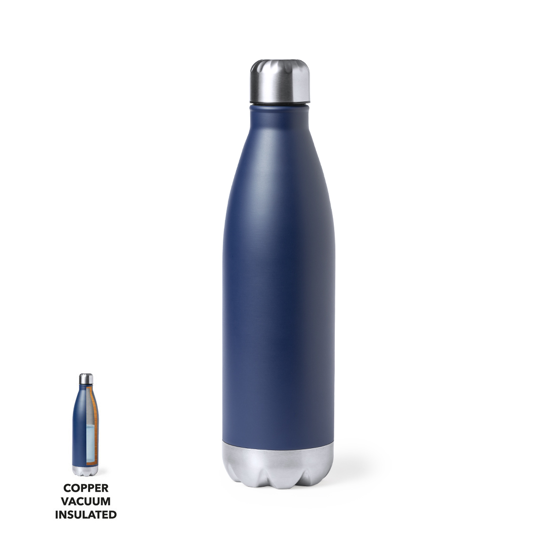 Bidón personalizado Térmico Willy de 750ml con aislamiento de cobre al vacío y manual bilingüe - Termos personalizados - Regalo Promocional Personalizado
