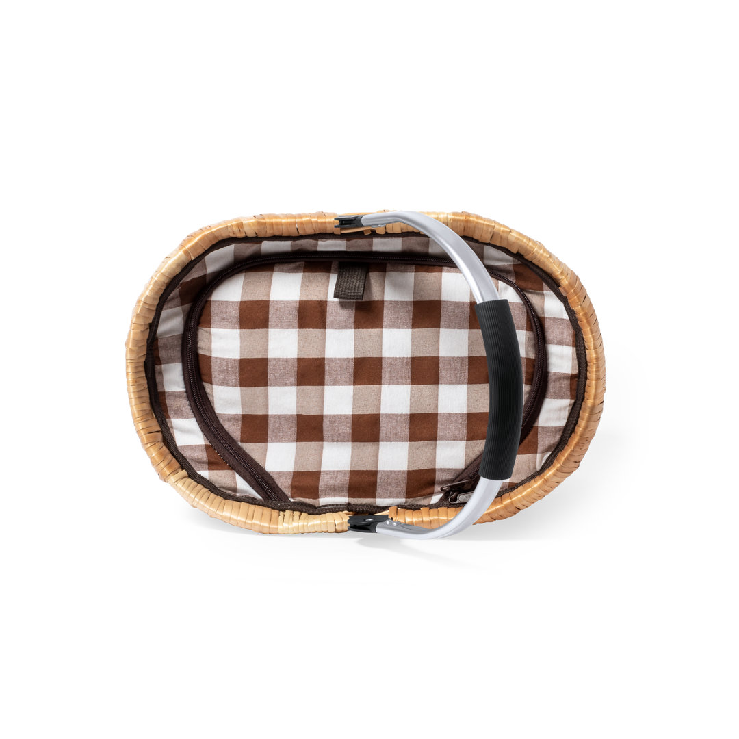 Cesta nevera picnic personalizada Halbax vintage de mimbre con aluminio - Verano - Regalo Promocional Personalizado - imagen 3