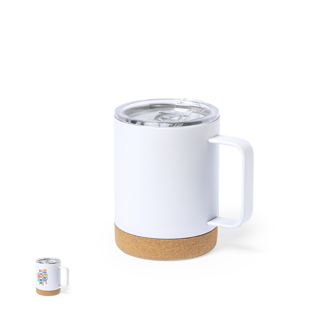 Taza térmica personalizada sublimación Wifly de acero inox con corcho de 330ml - Tazas y vasos personalizados - Regalo Promocional Personalizado
