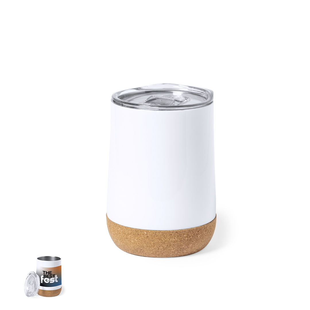 Vaso térmico personalizado sublimación Barker de acero con corcho de 330ml - Tazas y vasos personalizados - Regalo Promocional Personalizado