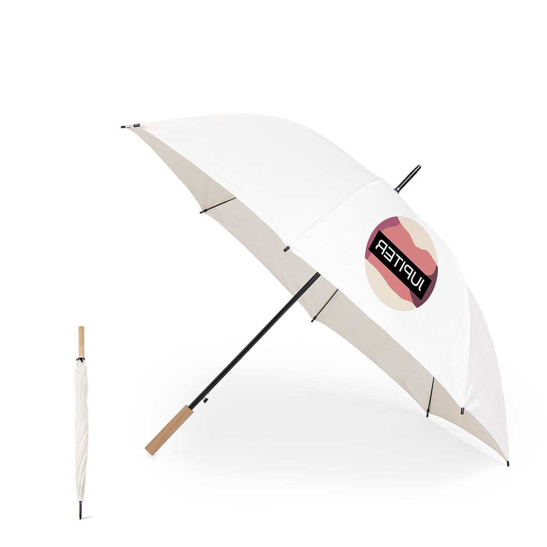 Paraguas XL grande personalizado Tinnar de pongee con madera - Paraguas personalizados - Regalo Promocional Personalizado