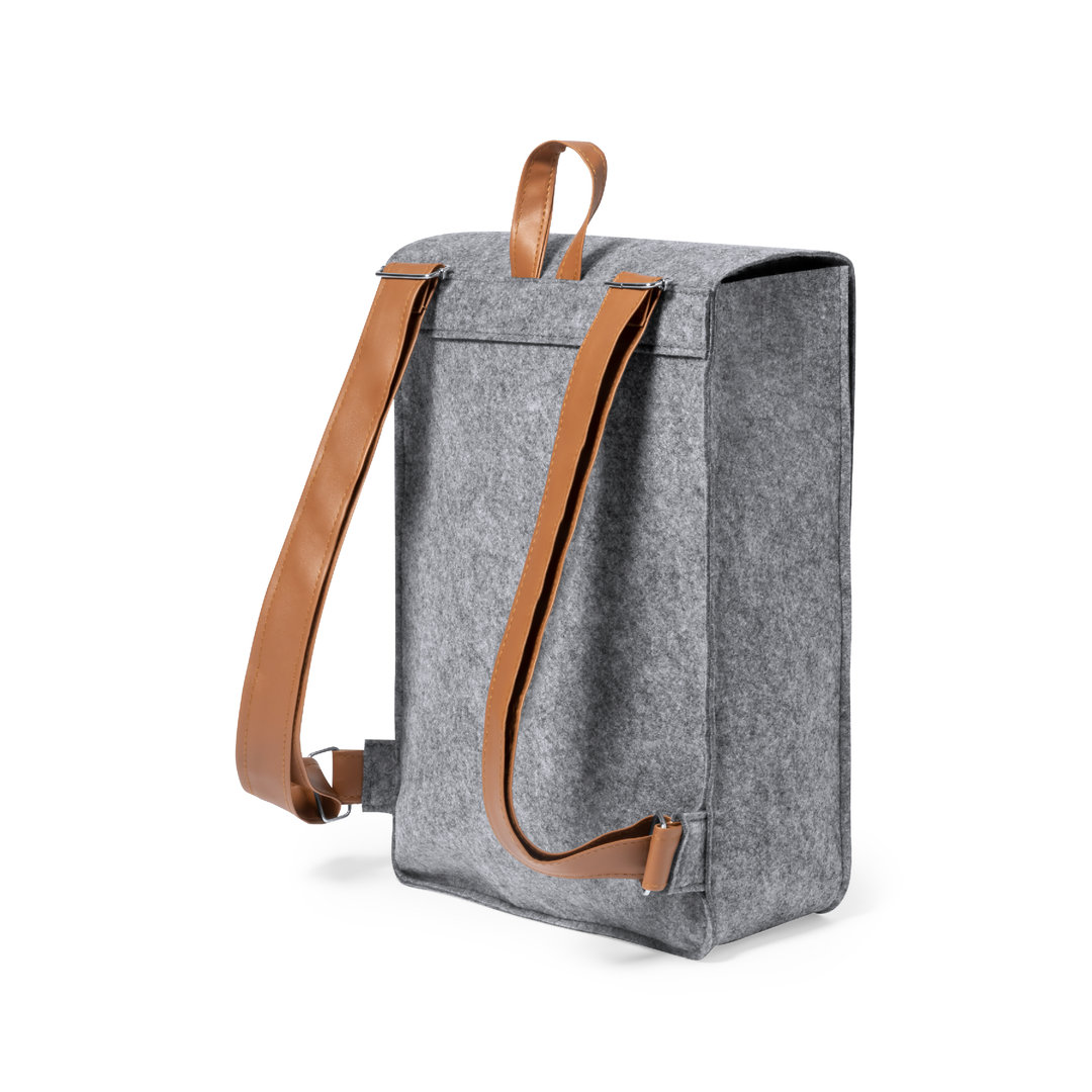 Mochila personalizada Zakian de fieltro RPET con hebilla metálica - Mochilas personalizadas - Regalo Promocional Personalizado - vista alternativa
