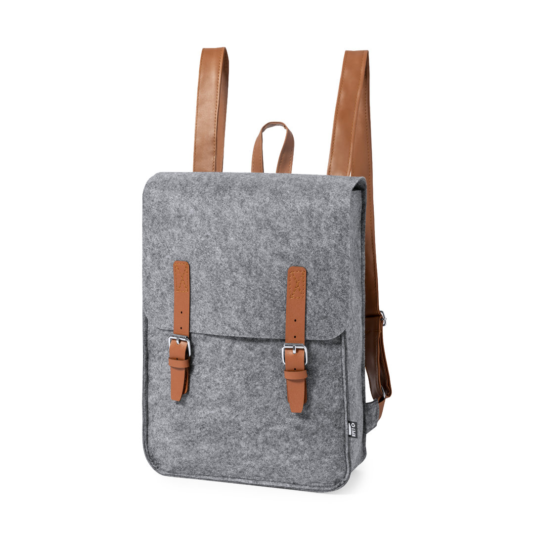 Mochila personalizada Zakian de fieltro RPET con hebilla metálica - Mochilas personalizadas - Regalo Promocional Personalizado - imagen 6