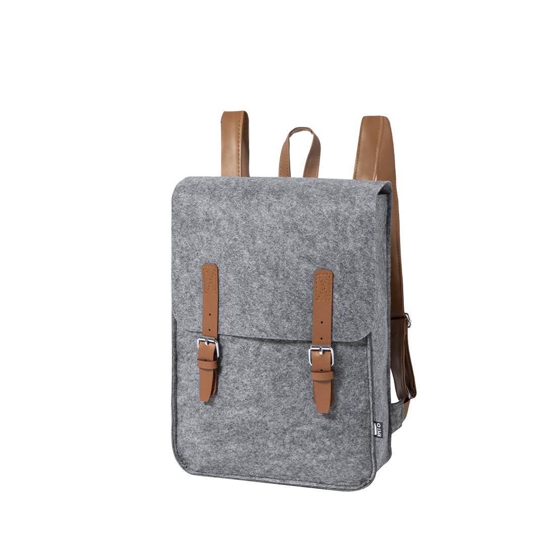 Mochila personalizada Zakian de fieltro RPET con hebilla metálica - Mochilas personalizadas - Regalo Promocional Personalizado