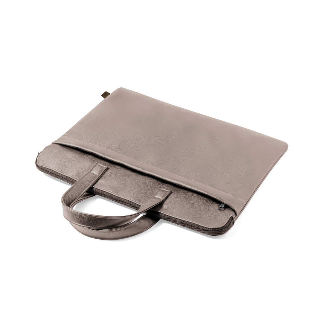 Portadocumentos personalizado Poirel premium de cuero reciclado con tirador metálico