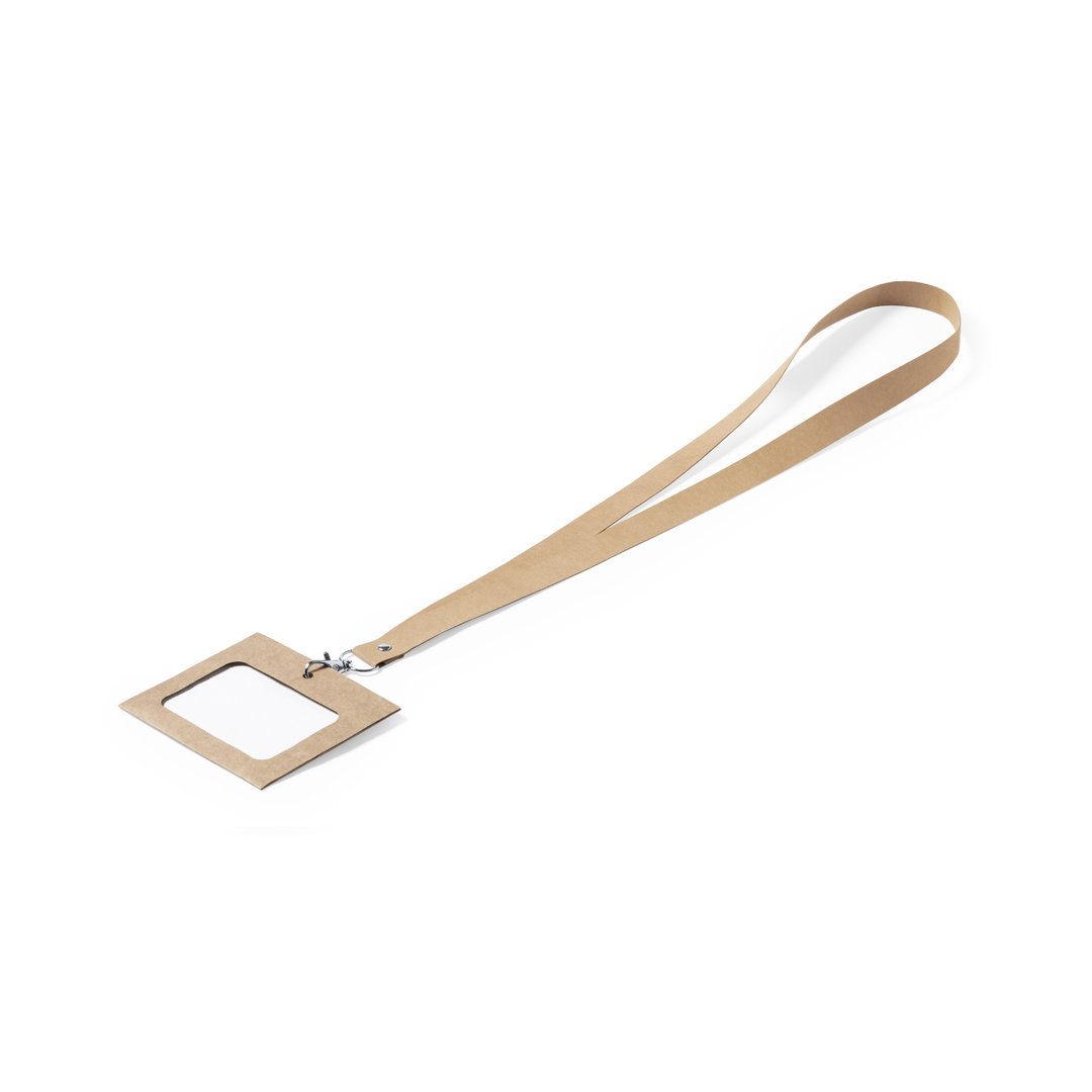 Lanyard personalizado Nerthus línea nature de cartón reciclado