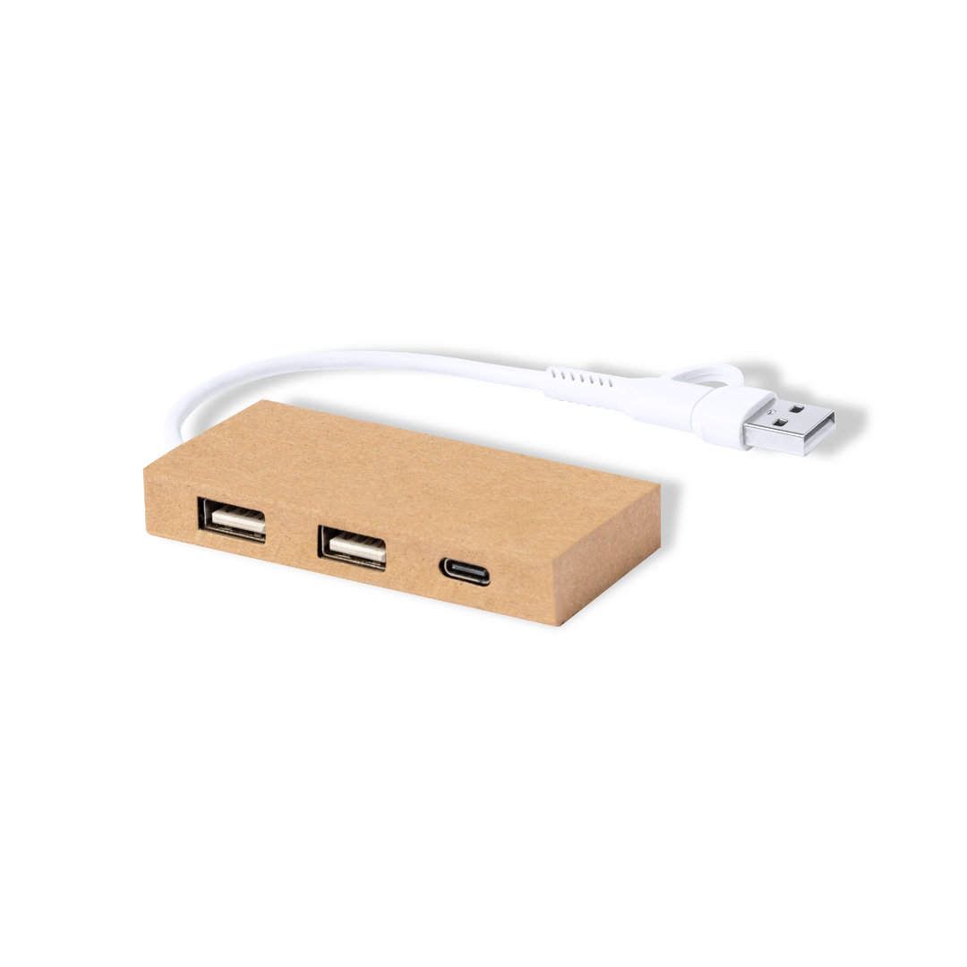 Puerto USB personalizado Hasgar de cartón reciclado - Tecnología - Regalo Promocional Personalizado - vista alternativa