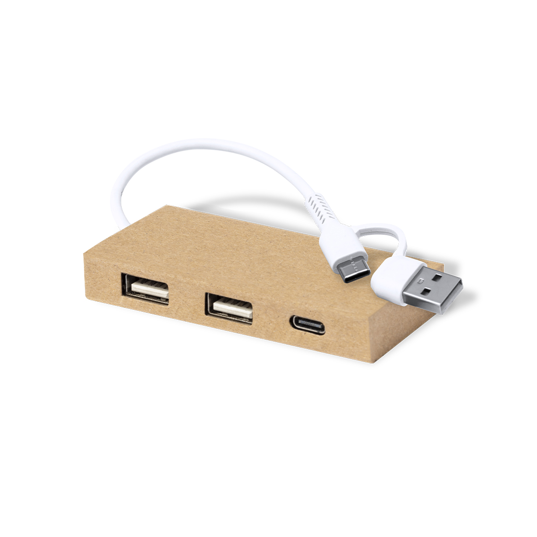 Puerto USB personalizado Hasgar de cartón reciclado - Tecnología - Regalo Promocional Personalizado