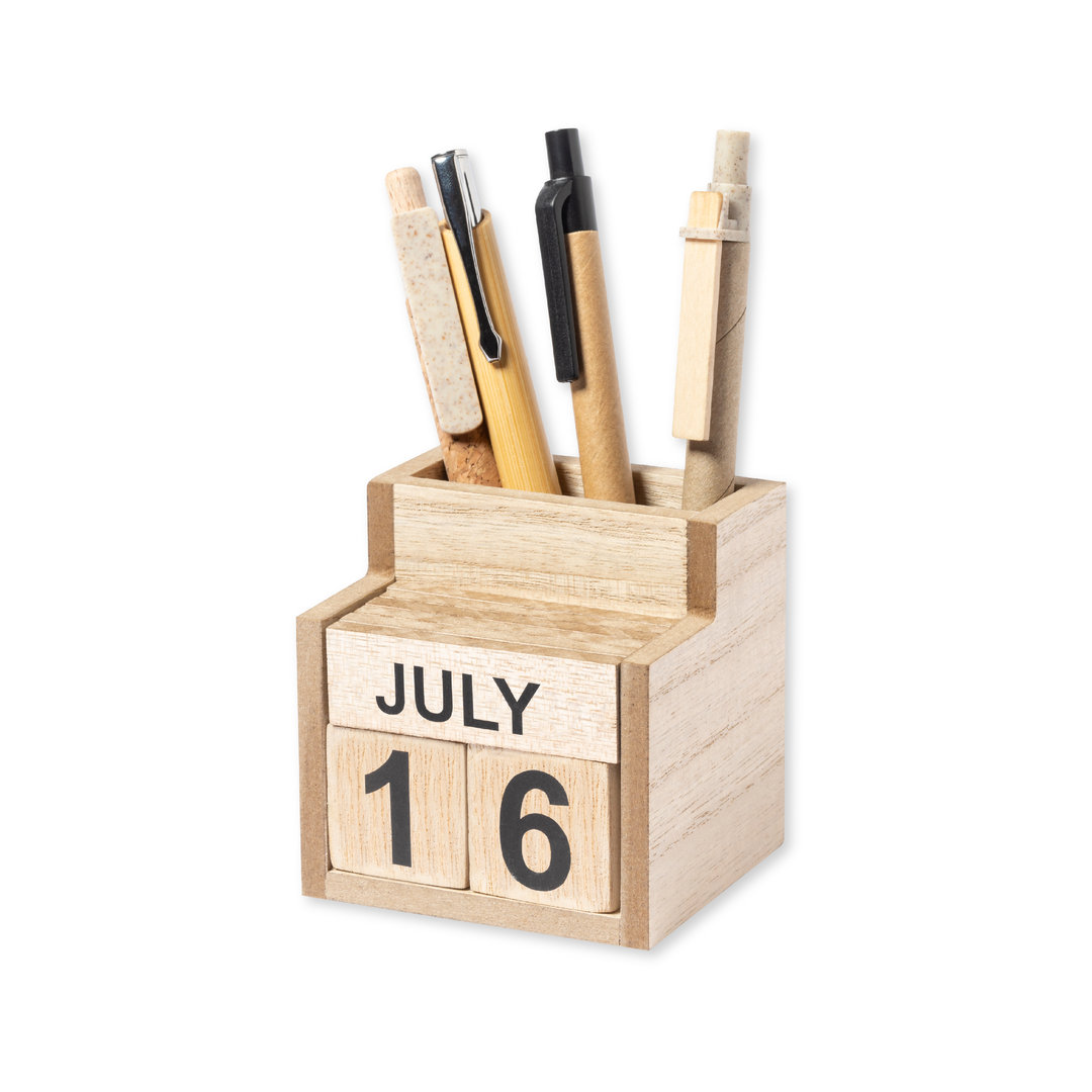 Lapicero calendario perpetuo personalizado Laorek de MDF