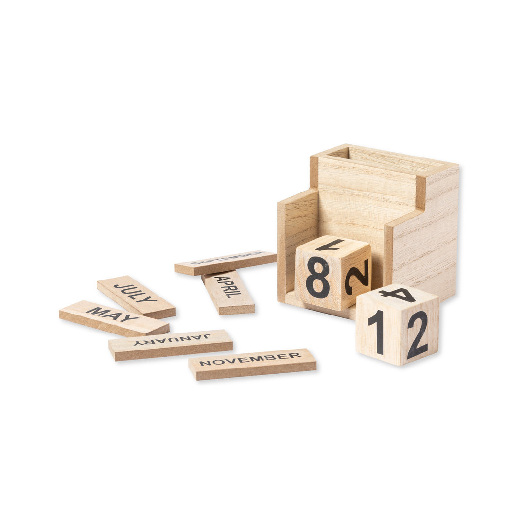 Lapicero calendario perpetuo personalizado Laorek de MDF - Oficina - Regalo Promocional Personalizado - vista alternativa
