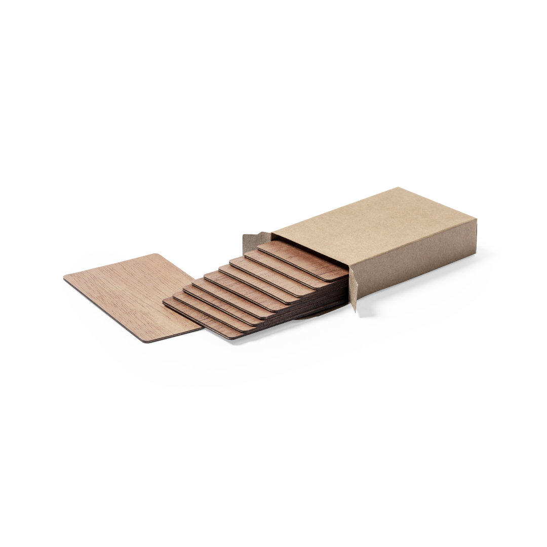 Set de tarjetas personalizado Inary de madera natural con acabado veteado - Packs de regalo personalizado - Regalo Promocional Personalizado - vista alternativa
