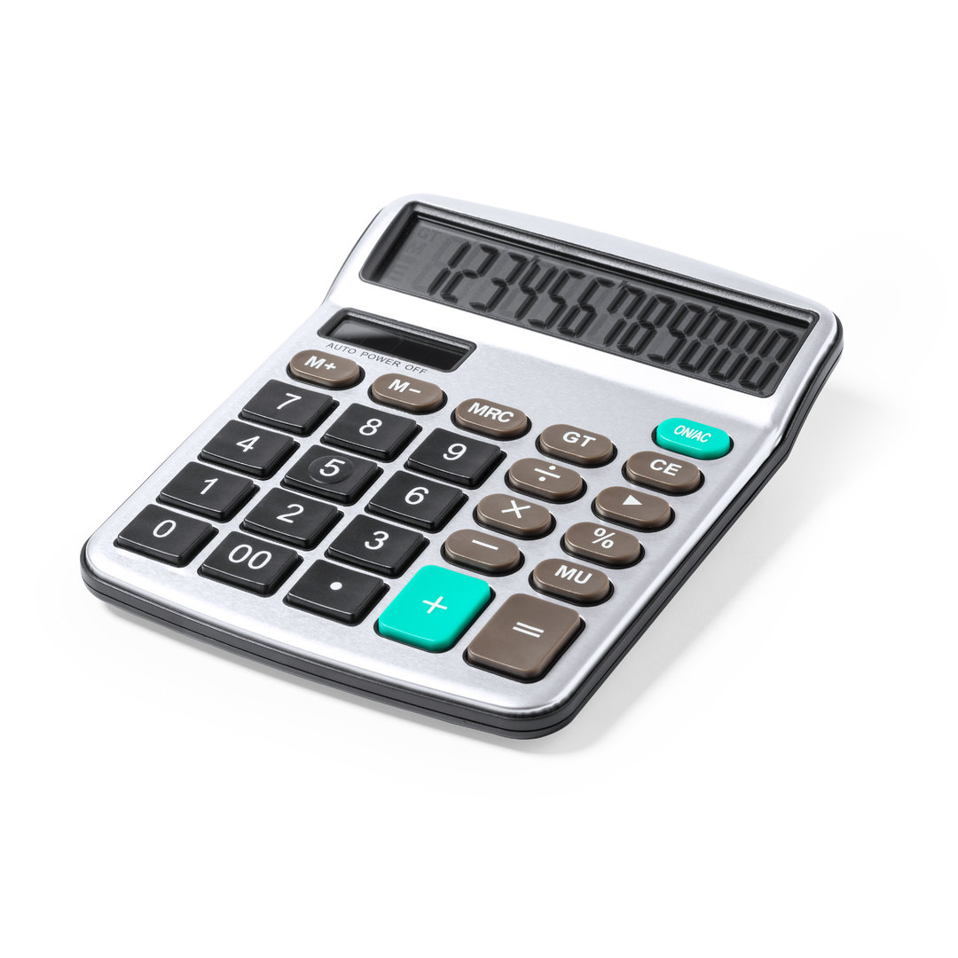 Calculadora personalizada Tueris de aluminio y ABS dual 12 dígitos - Otros accesorios oficina - Regalo Promocional Personalizado - vista alternativa