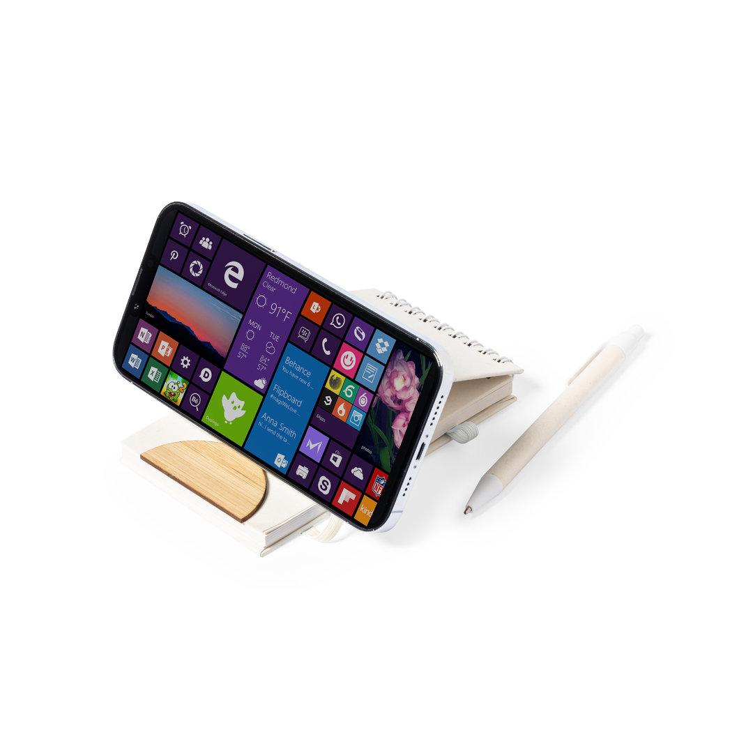 Libreta soporte personalizada Minnak de cartones de leche con bambú