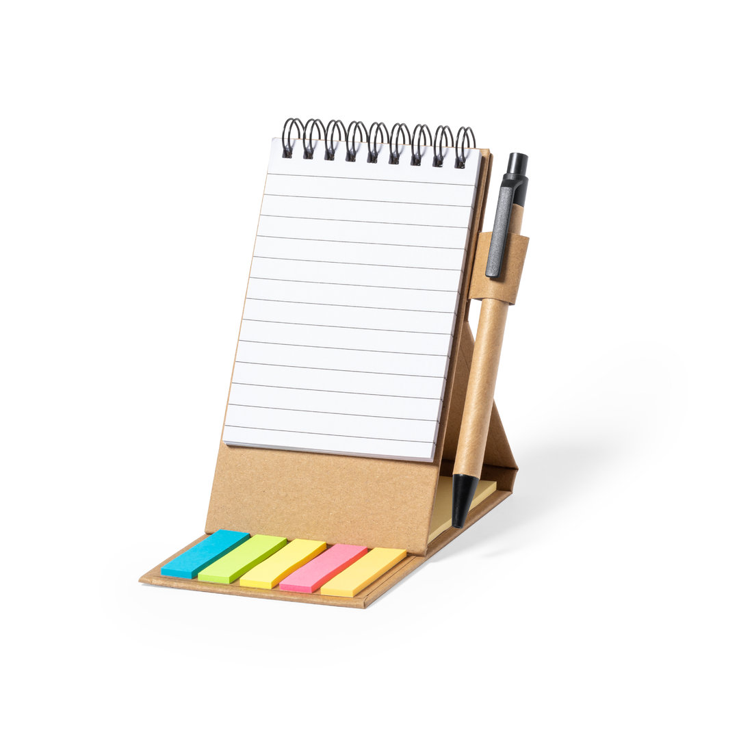 Bloc de notas personalizado con soporte Phesux de cartón reciclado con anillas - Tecnología - Regalo Promocional Personalizado - imagen 3